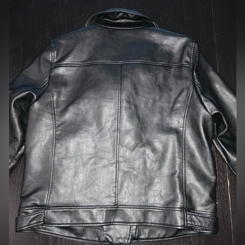 LOFT Tall Pebbled Faux Leather Moto Jacket - Picture 3 of 5